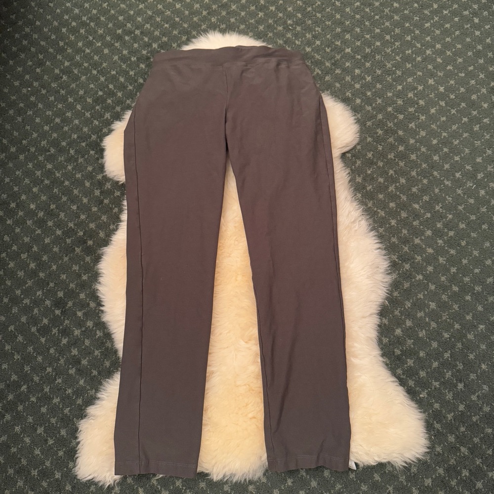 Eileen Fisher Olive Green Stretch Viscose Nylon Leggings
